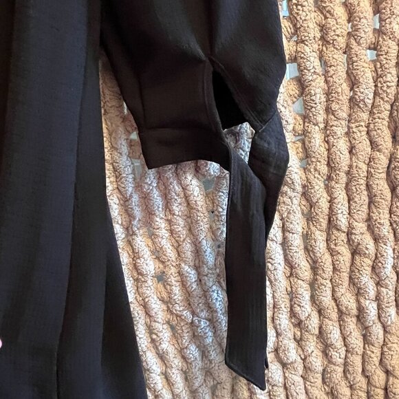 H&M Black Puffed Sleeve Dress Size 10 - Picture 6 of 12
